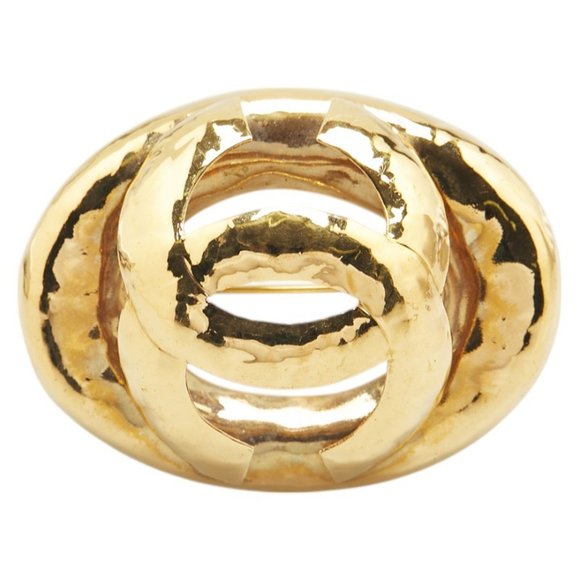Chanel Coco Mark Gold Gold Plated brooch - Picture 1 of 4